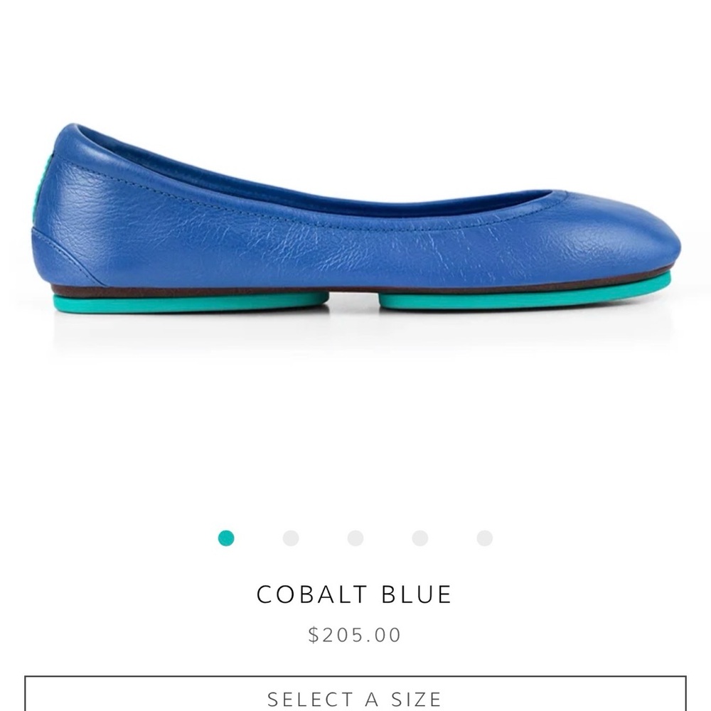 Tieks Cobalt Blue Leather Flats